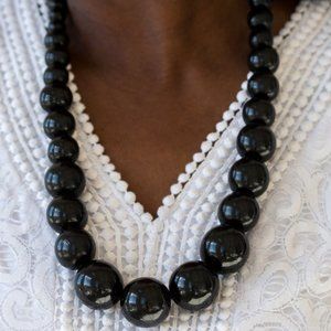 Effortlessly Everglades - Black Wooden - Necklace & Earrings